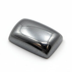 Hematite (Gunmetal) 1PC Large 9x11 MM Emerald Cabochon Gray Splendid semi Precious Semi Precious Gemstone
