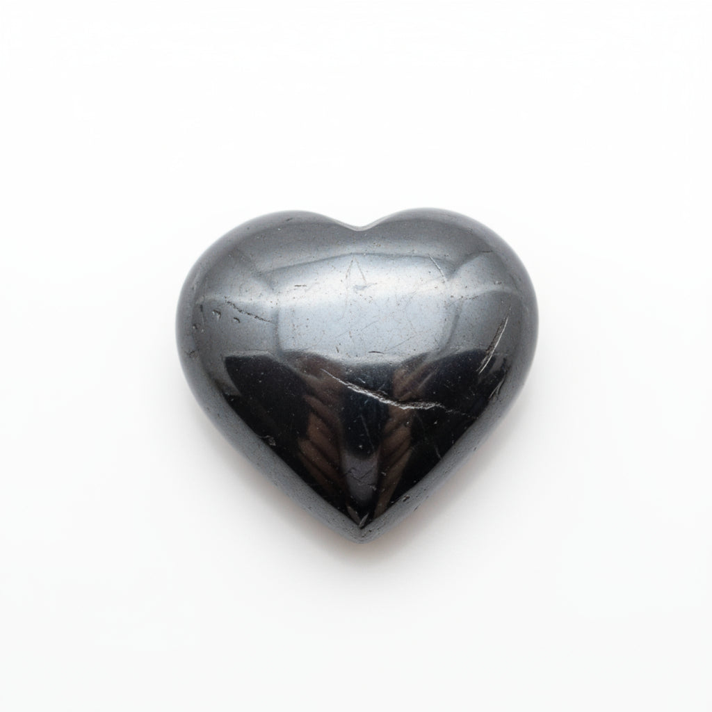 Hematite (Gunmetal) 1PC Large 10x10 MM Heart Cabochon Gray High-Quality semi Precious Loose Gems