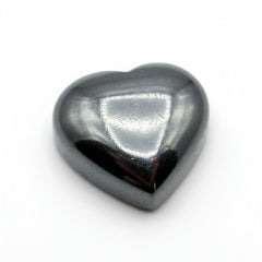 Hematite (Gunmetal) 1PC Large 11x11 MM Heart Cabochon Gray Natural semi Precious Loose Gemstone