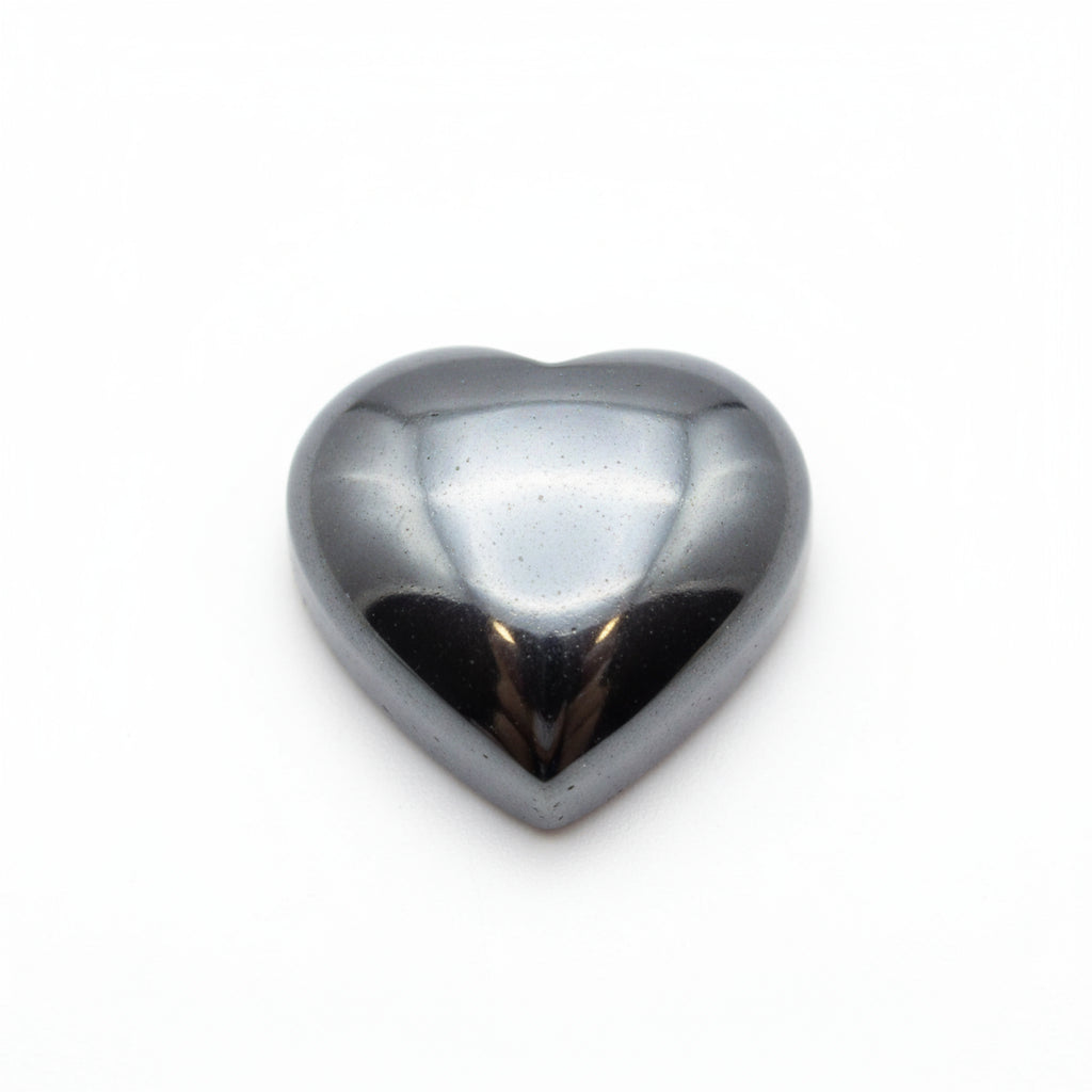 Hematite (Gunmetal) 10PC Tiny 4x4 MM Heart Cabochon Gray Polished semi Precious Loose Gems