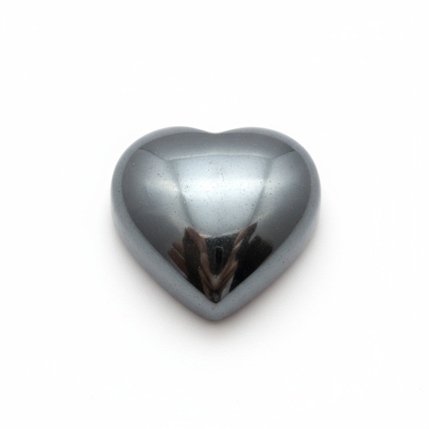 Hematite (Gunmetal) 1PC Tiny 6x6 MM Heart Cabochon Gray Luster semi Precious Loose Gemstones