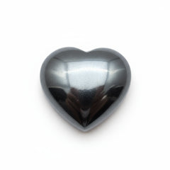 Hematite (Gunmetal) 1PC Tiny 6x6 MM Heart Cabochon Gray Luster semi Precious Loose Gemstones