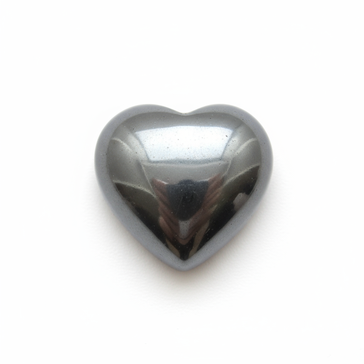 Hematite (Gunmetal) 1PC Small 7x7 MM Heart Cabochon Gray Lustrous semi Precious Semi Precious Gemstone Imagen principal del producto