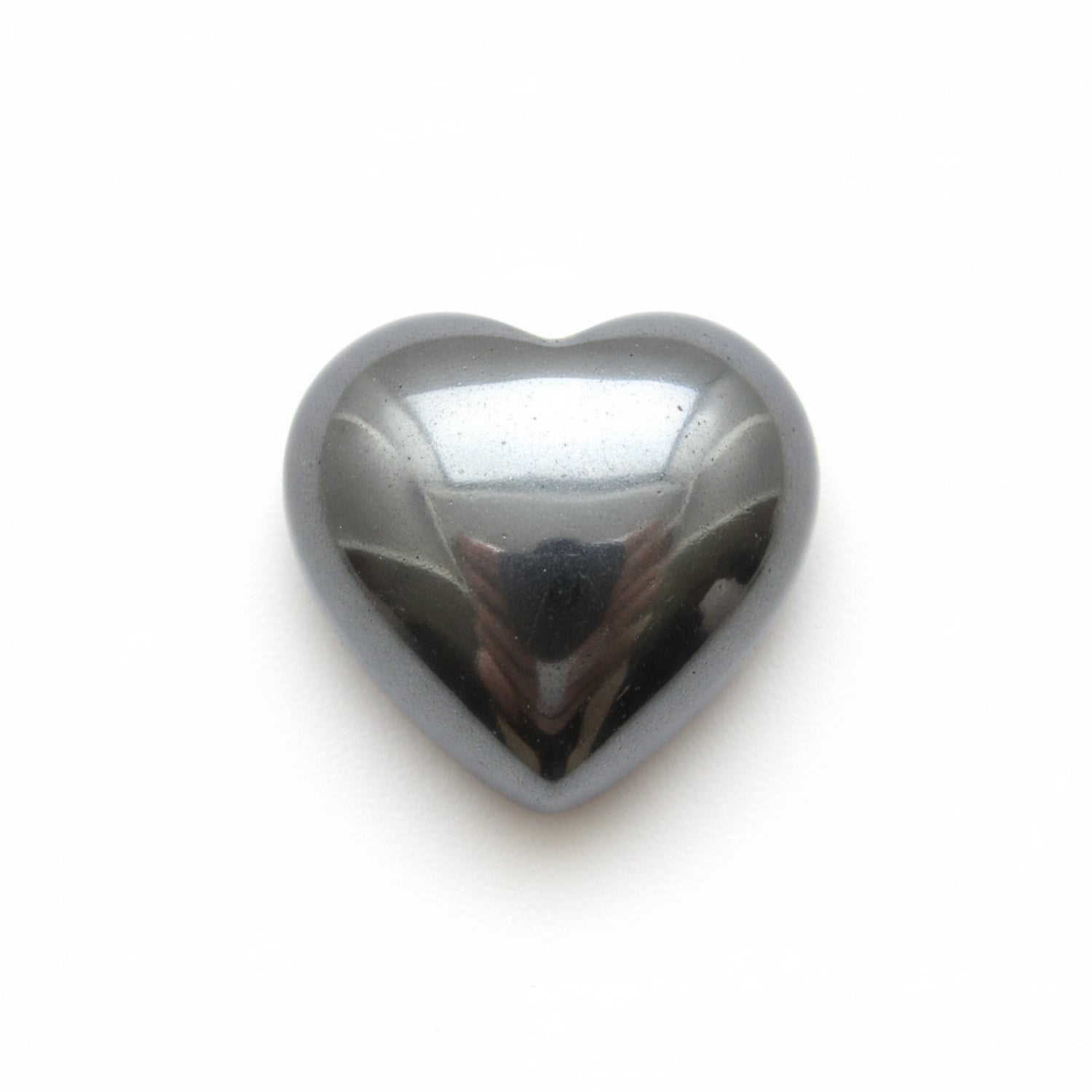 Hematite (Gunmetal) 1PC Small 7x7 MM Heart Cabochon Gray Lustrous semi Precious Semi Precious Gemstone