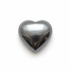 Hematite (Gunmetal) 1PC Small 7x7 MM Heart Cabochon Gray Lustrous semi Precious Semi Precious Gemstone