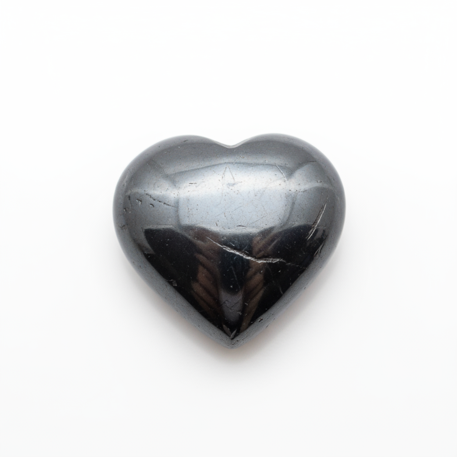 Hematite (Gunmetal) 1PC Small 7x7 MM Heart Cabochon Gray Lustrous semi Precious Semi Precious Gemstone Imagen secundaria del producto