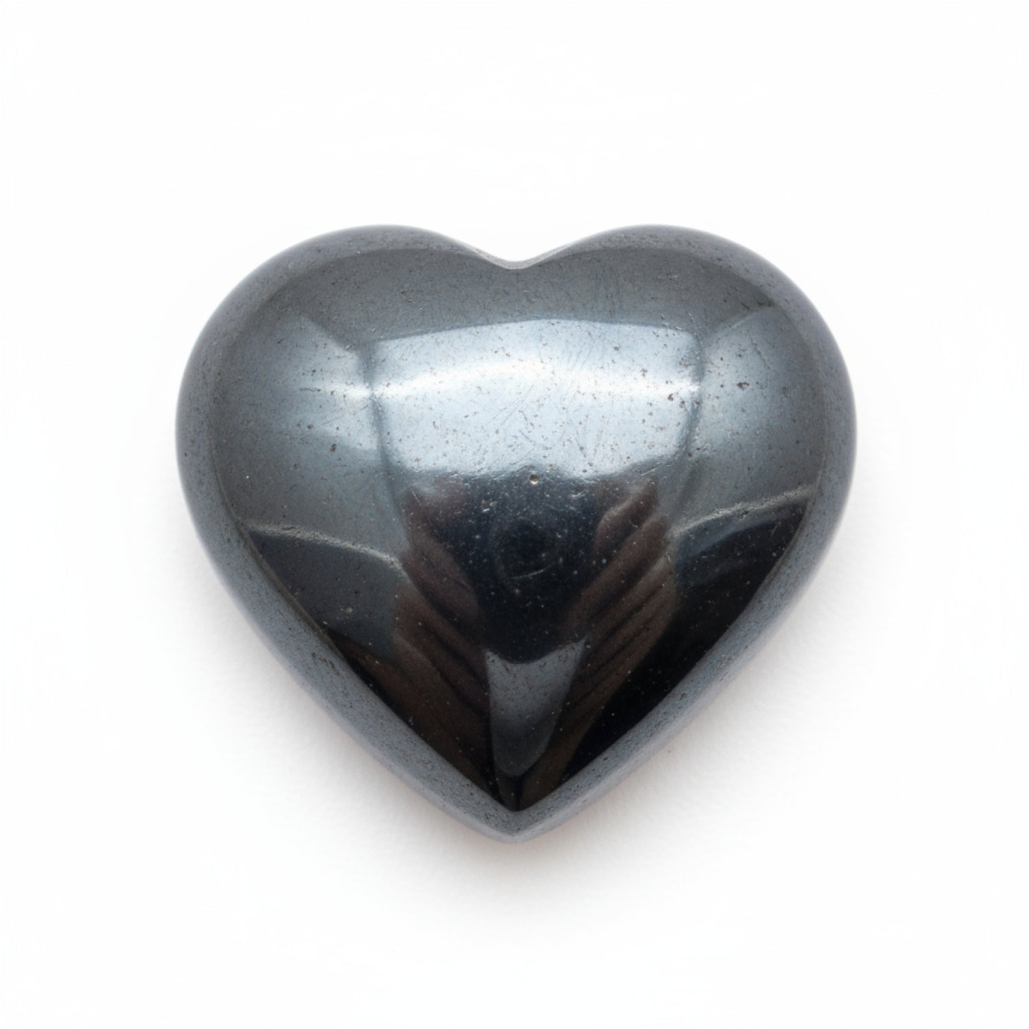 Hematite (Gunmetal) 1PC Small 8x8 MM Heart Cabochon Gray Shine semi Precious Precious Gemstone
