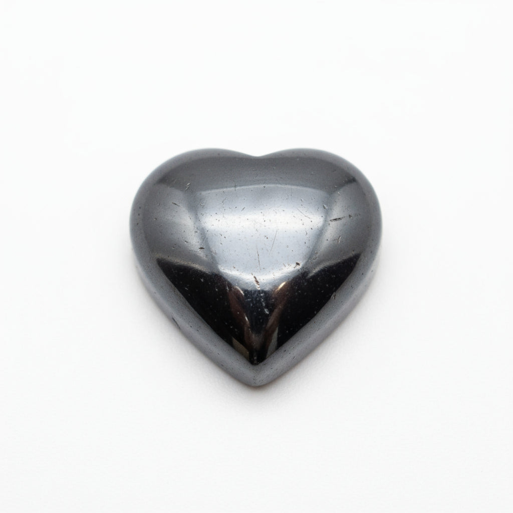 Hematite (Gunmetal) 1PC Medium 9x9 MM Heart Cabochon Gray Fine semi Precious Gems