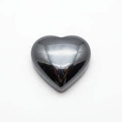 Hematite (Gunmetal) 1PC Medium 9x9 MM Heart Cabochon Gray Fine semi Precious Gems