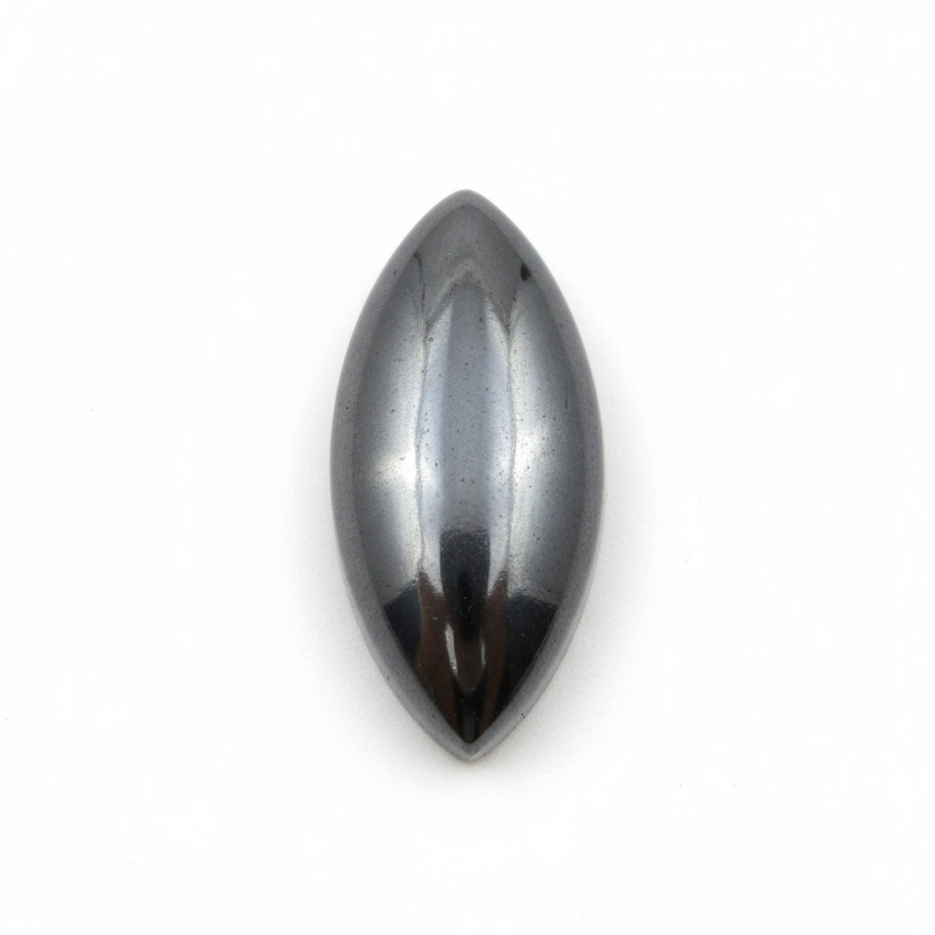 Hematite (Gunmetal) 10PC Tiny 3x6 MM Marquise  Cabochon Gray Brilliant semi Precious Loose Gems