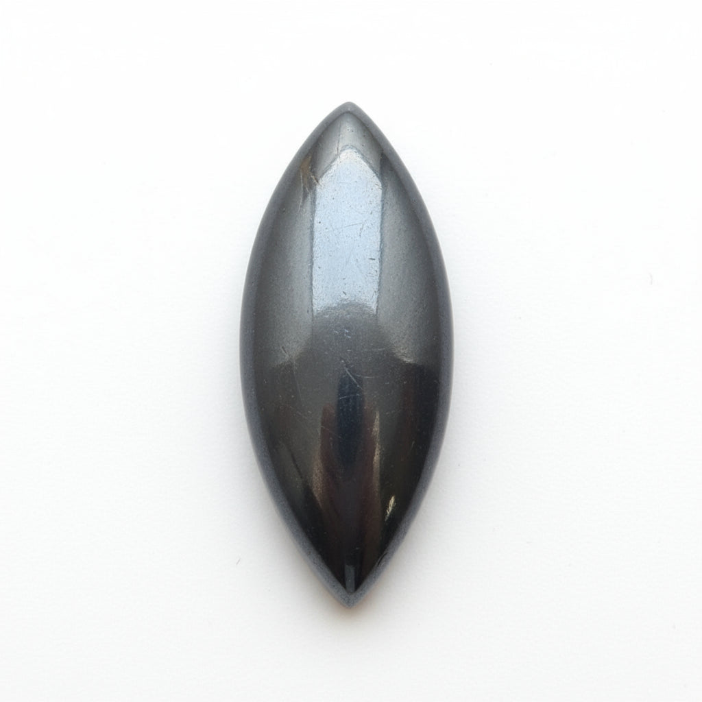Hematite (Gunmetal) 10PC Tiny 4x8 MM Marquise  Cabochon Gray Sparkling semi Precious Loose Gemstone