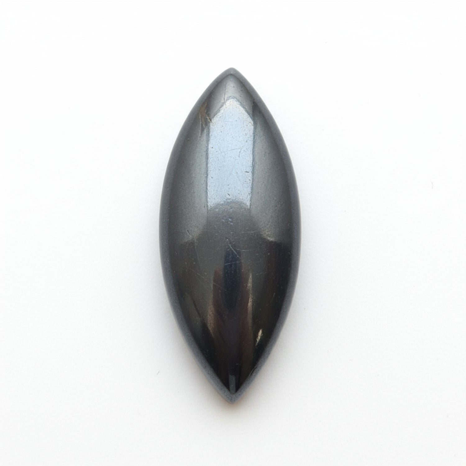 Hematite (Gunmetal) 10PC Tiny 4x8 MM Marquise  Cabochon Gray Sparkling semi Precious Loose Gemstone