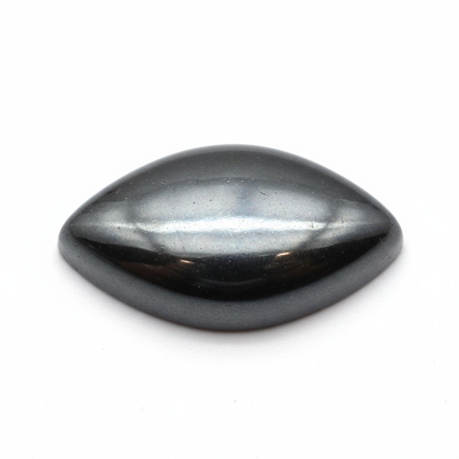 Hematite (Gunmetal) 1PC Small 5x10 MM Marquise  Cabochon Gray Polished semi Precious Loose Gemstones