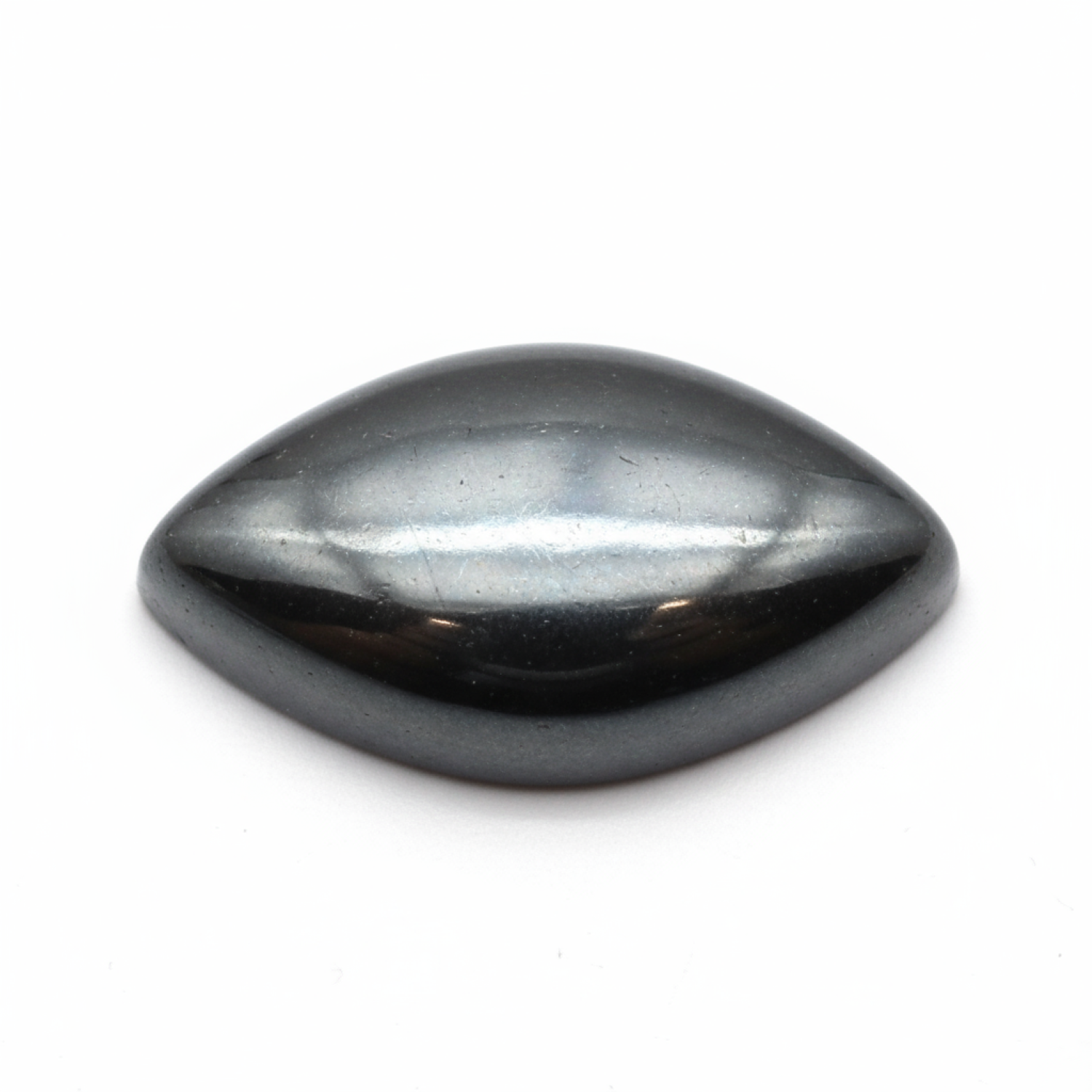 Hematite (Gunmetal) 1PC Small 5x10 MM Marquise  Cabochon Gray Polished semi Precious Loose Gemstones Imagen principal del producto