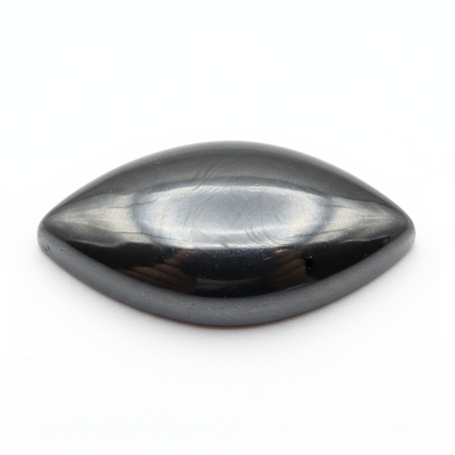 Hematite (Gunmetal) 1PC Small 5x10 MM Marquise  Cabochon Gray Polished semi Precious Loose Gemstones