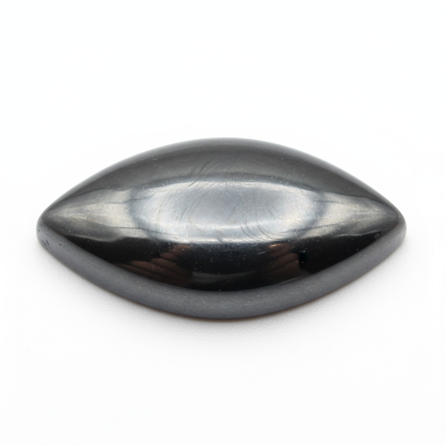 Hematite (Gunmetal) 1PC Small 5x10 MM Marquise  Cabochon Gray Polished semi Precious Loose Gemstones Imagen secundaria del producto