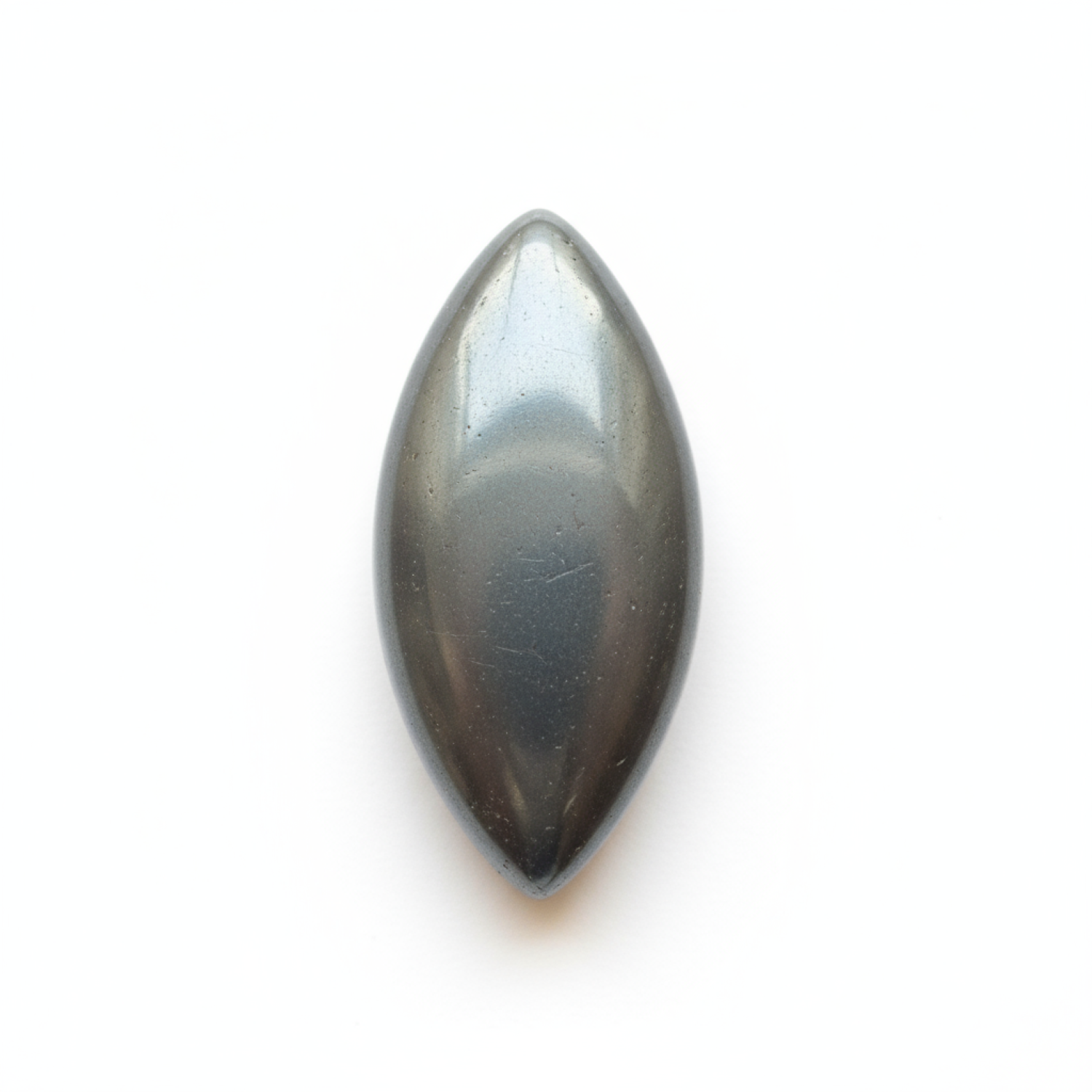 Hematite (Gunmetal) 1PC Medium 7x14 MM Marquise  Cabochon Gray Luster semi Precious Precious Gemstone Imagen principal del producto
