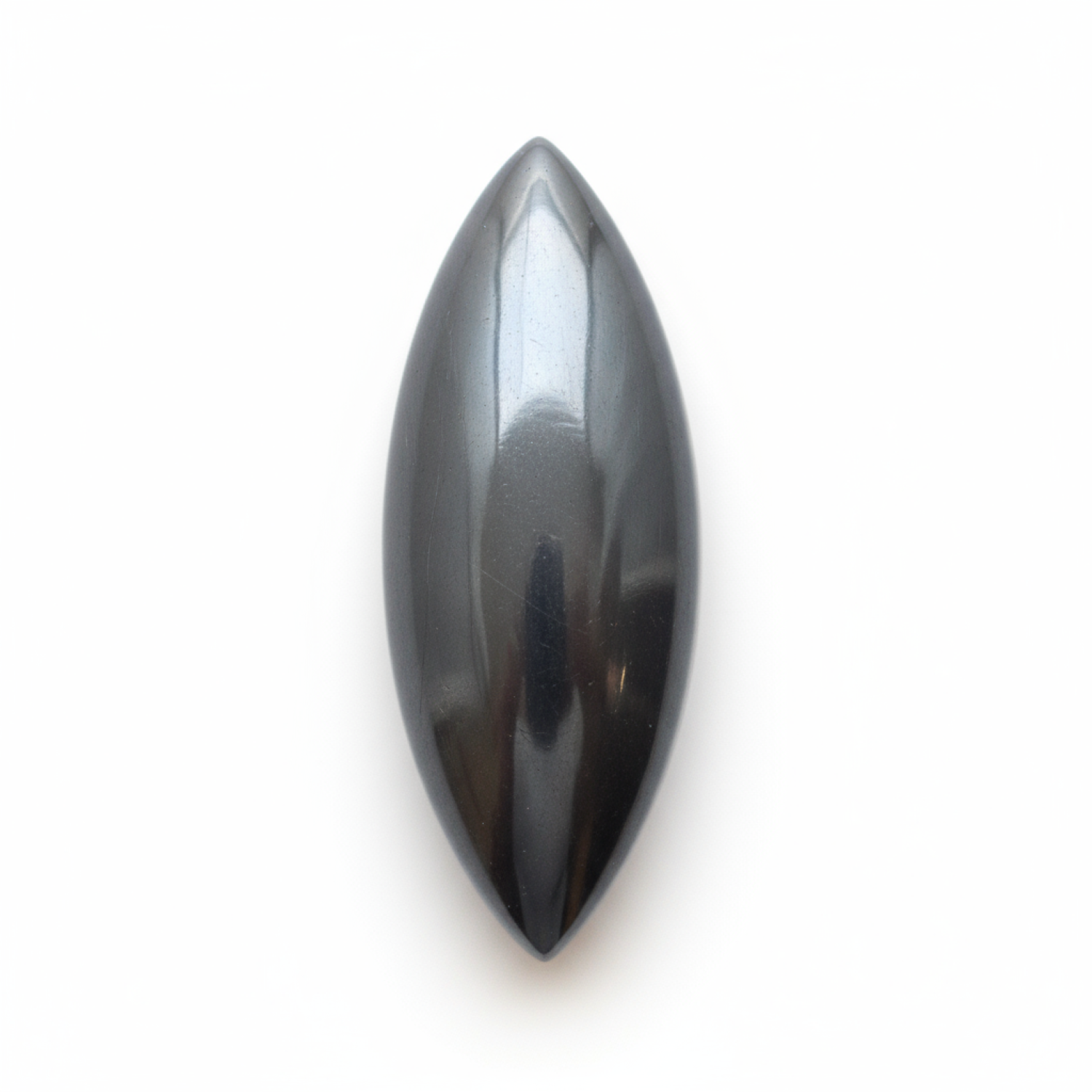Hematite (Gunmetal) 1PC Medium 7x14 MM Marquise  Cabochon Gray Luster semi Precious Precious Gemstone Imagen secundaria del producto