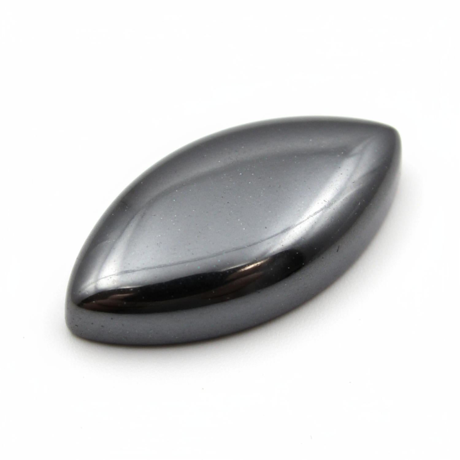 Hematite (Gunmetal) 1PC Large 8x16 MM Marquise  Cabochon Gray Lustrous semi Precious Gems Imagen principal del producto
