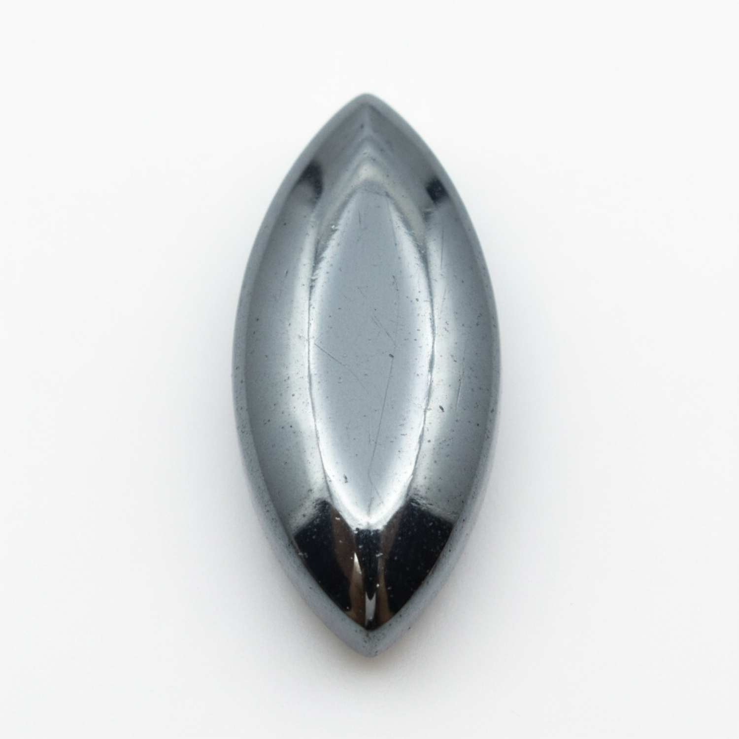 Hematite (Gunmetal) 1PC Large 8x16 MM Marquise  Cabochon Gray Lustrous semi Precious Gems Imagen secundaria del producto