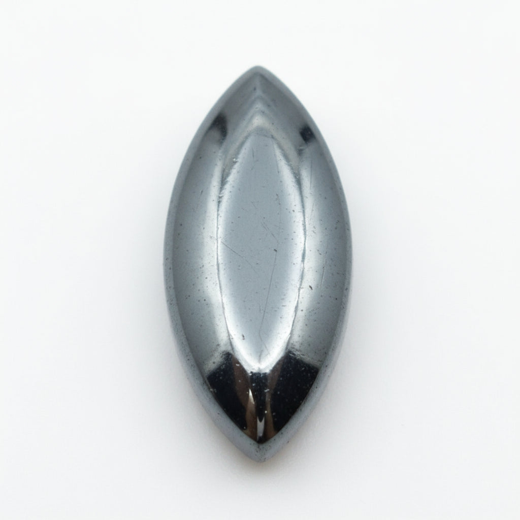 Hematite (Gunmetal) 1PC Large 8x16 MM Marquise  Cabochon Gray Lustrous semi Precious Gems