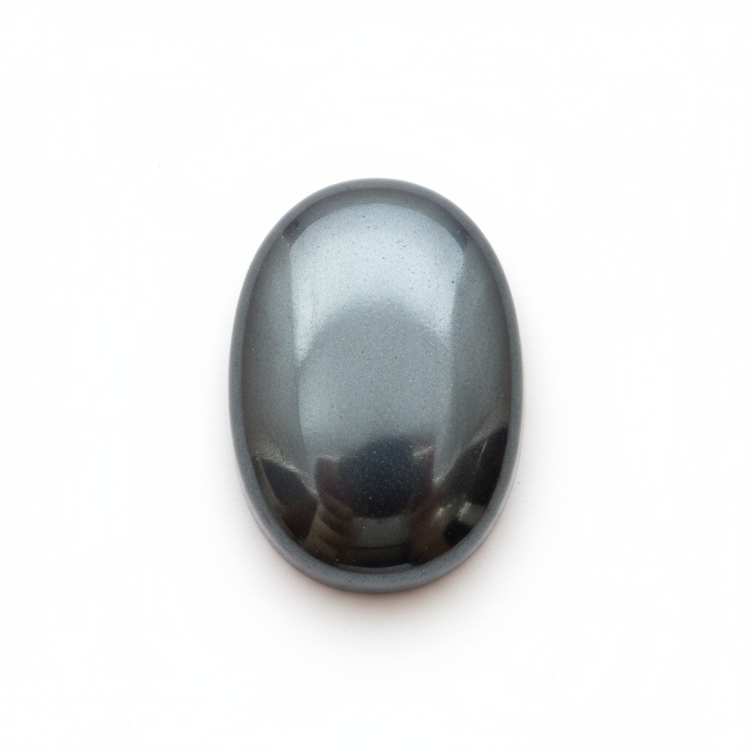 Hematite (Gunmetal) 10PC Tiny 3x5 MM Oval Cabochon Gray Brilliant semi Precious Precious Gemstone Imagen secundaria del producto