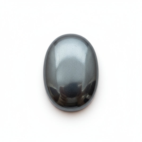 Hematite (Gunmetal) 10PC Tiny 3x5 MM Oval Cabochon Gray Brilliant semi Precious Precious Gemstone