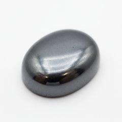 Hematite (Gunmetal) 1PC Tiny 5x7 MM Oval Cabochon Gray Polished semi Precious Loose Gems