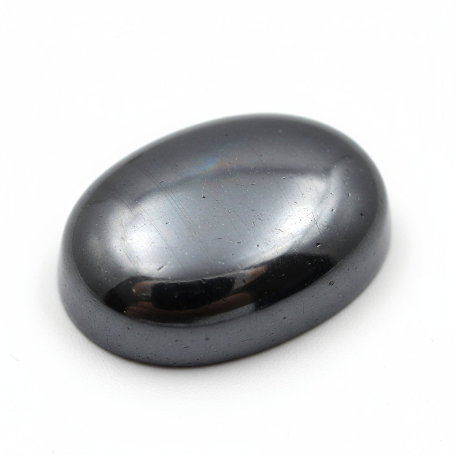 Hematite (Gunmetal) 1PC Small 6x8 MM Oval Cabochon Gray Splendid semi Precious Loose Gemstone
