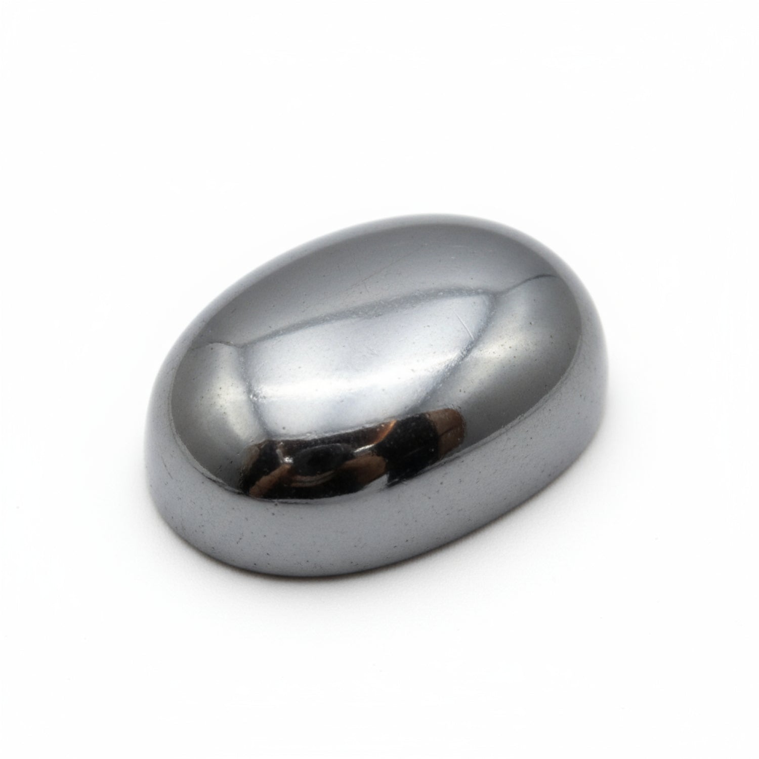 Hematite (Gunmetal) 1PC Small 6x9 MM Oval Cabochon Gray Luster semi Precious Loose Gemstones