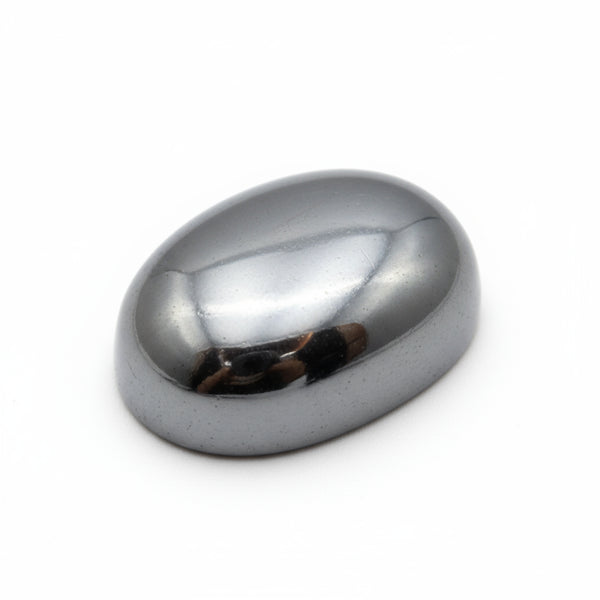 Hematite (Gunmetal) 1PC Small 7x9 MM Oval Cabochon Gray Lustrous semi Precious Semi Precious Gemstone