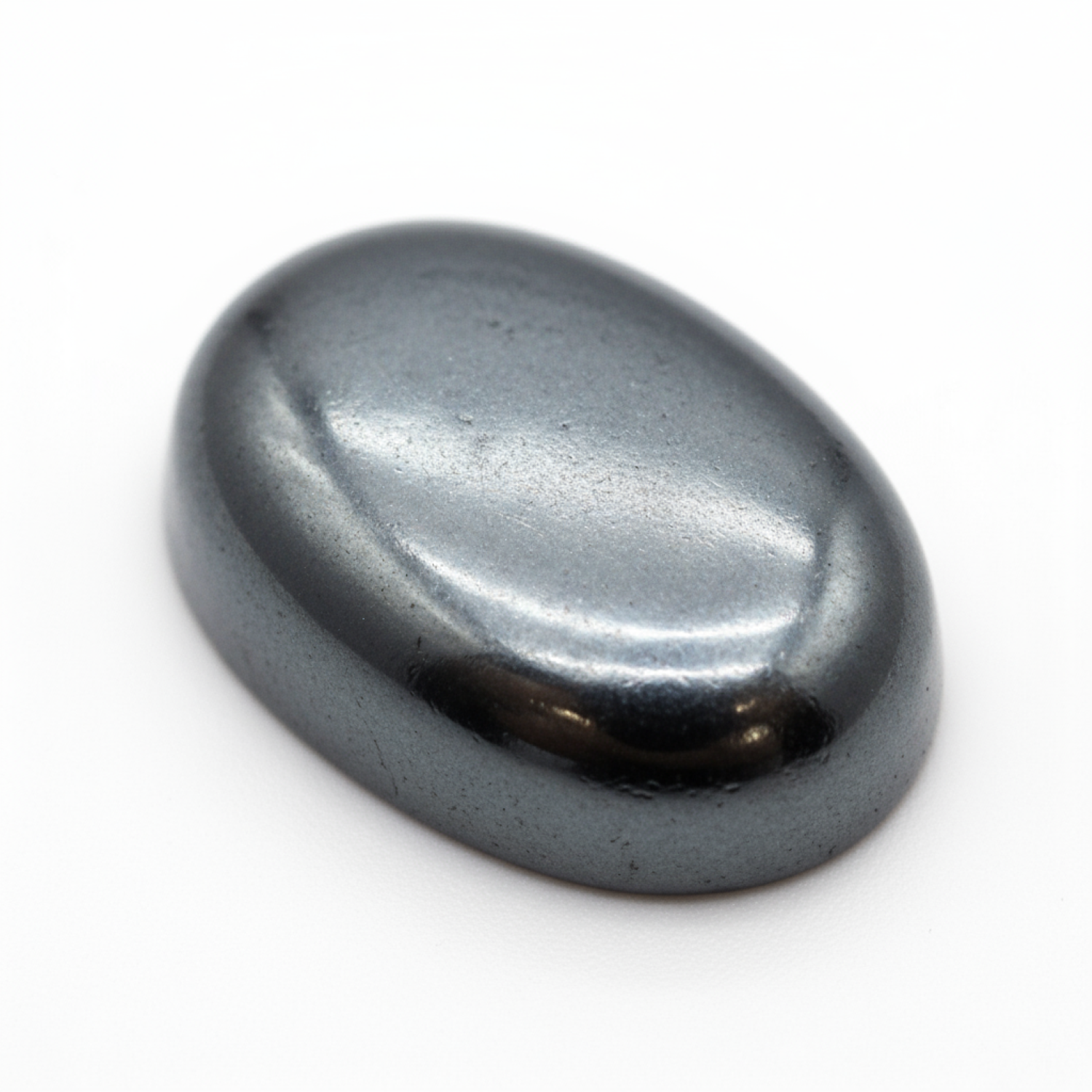 Hematite (Gunmetal) 1PC Small 7x9 MM Oval Cabochon Gray Lustrous semi Precious Semi Precious Gemstone Imagen secundaria del producto