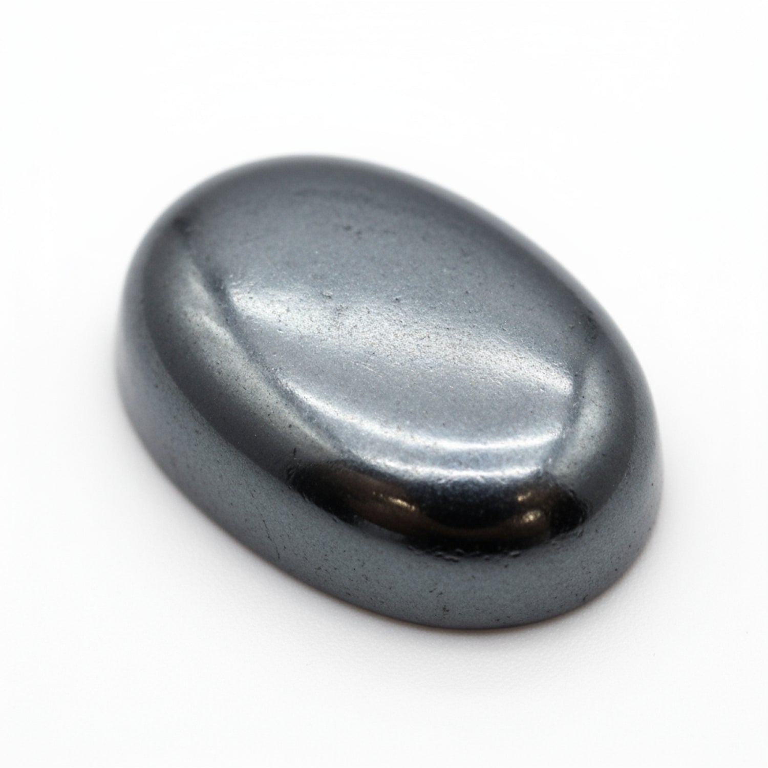 Hematite (Gunmetal) 1PC Small 7x9 MM Oval Cabochon Gray Lustrous semi Precious Semi Precious Gemstone