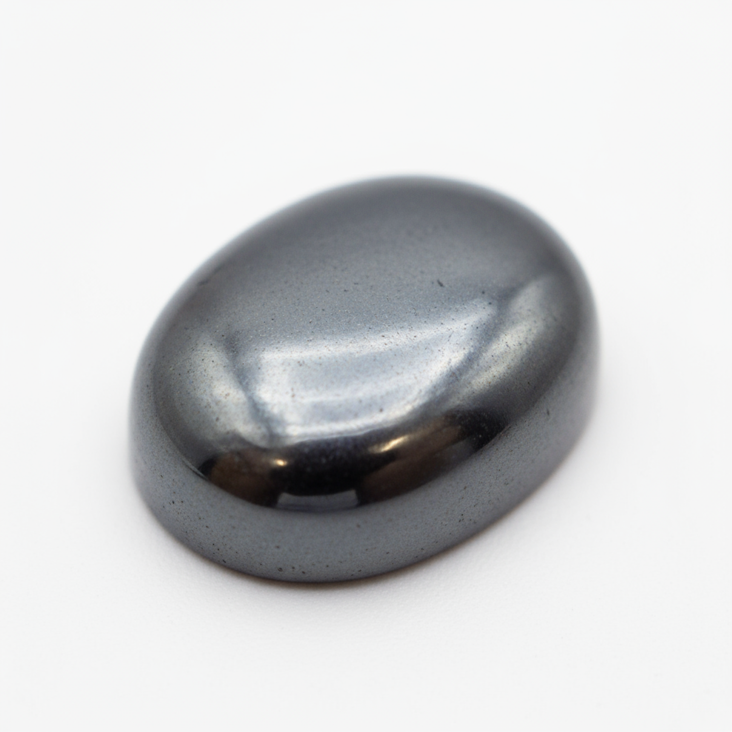 Hematite (Gunmetal) 1PC Medium 8x10 MM Oval Cabochon Gray Fine semi Precious Gems Imagen secundaria del producto