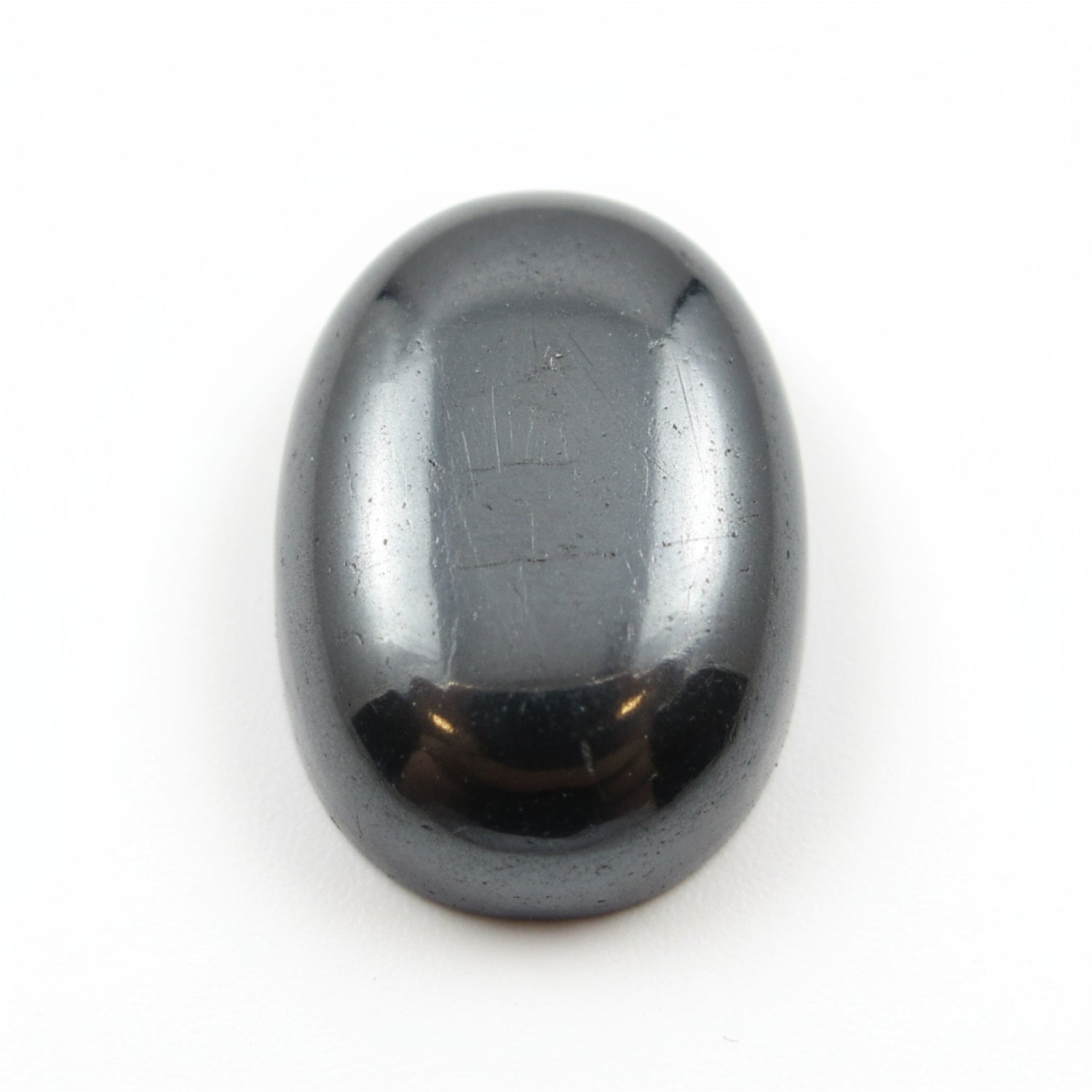 Hematite (Gunmetal) 1PC Large 8x12 MM Oval Cabochon Gray Natural semi Precious Loose Gemstone