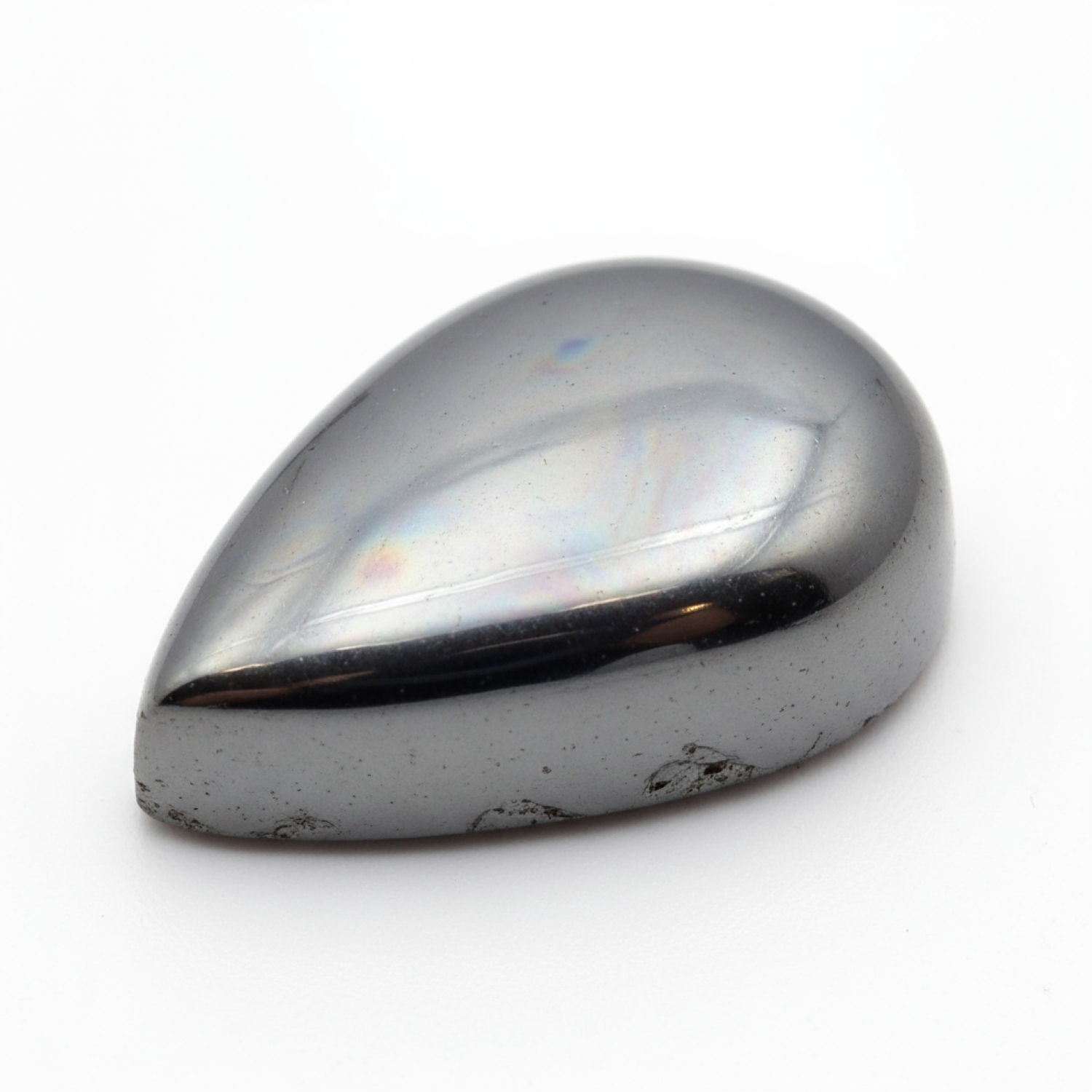 Hematite (Gunmetal) 1PC Large 10x12 MM Pear Cabochon Gray Sparkling semi Precious Loose Gemstone Главное изображение товара