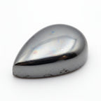 Hematite (Gunmetal) 1PC Large 10x12 MM Pear Cabochon Gray Sparkling semi Precious Loose Gemstone