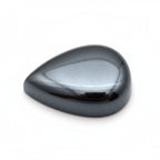 Hematite (Gunmetal) 1PC Large 10x12 MM Pear Cabochon Gray Sparkling semi Precious Loose Gemstone