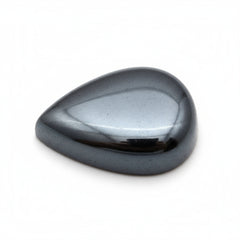 Hematite (Gunmetal) 1PC Large 10x12 MM Pear Cabochon Gray Sparkling semi Precious Loose Gemstone