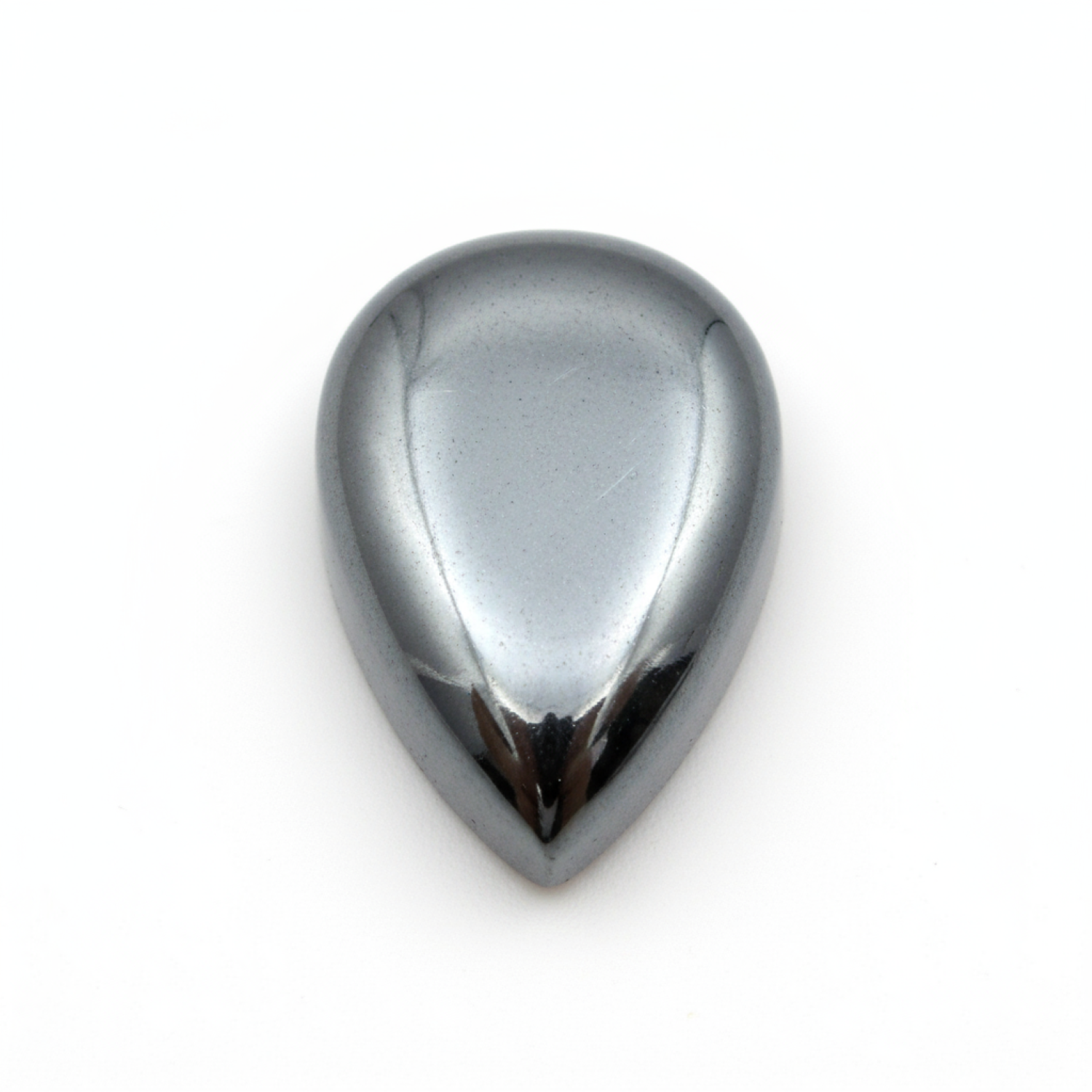 Hematite (Gunmetal) 10PC Tiny 3x5 MM Pear Cabochon Gray Lustrous semi Precious Semi Precious Gemstone Imagen principal del producto