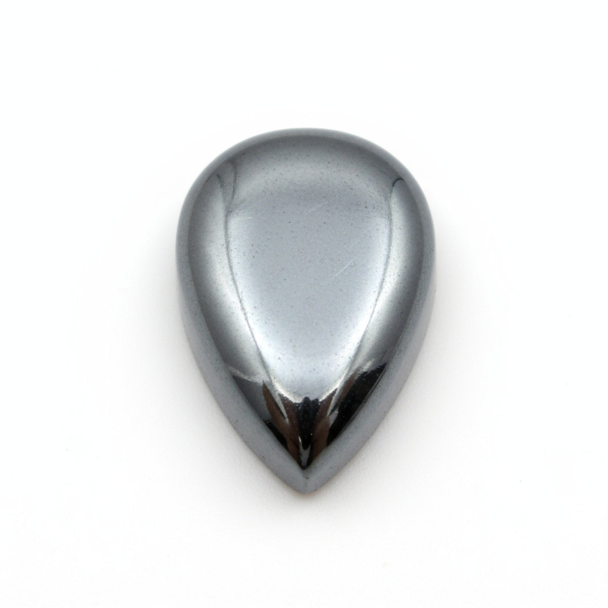 Hematite (Gunmetal) 10PC Tiny 3x5 MM Pear Cabochon Gray Lustrous semi Precious Semi Precious Gemstone
