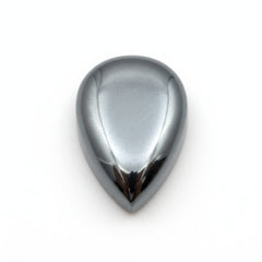 Hematite (Gunmetal) 10PC Tiny 3x5 MM Pear Cabochon Gray Lustrous semi Precious Semi Precious Gemstone