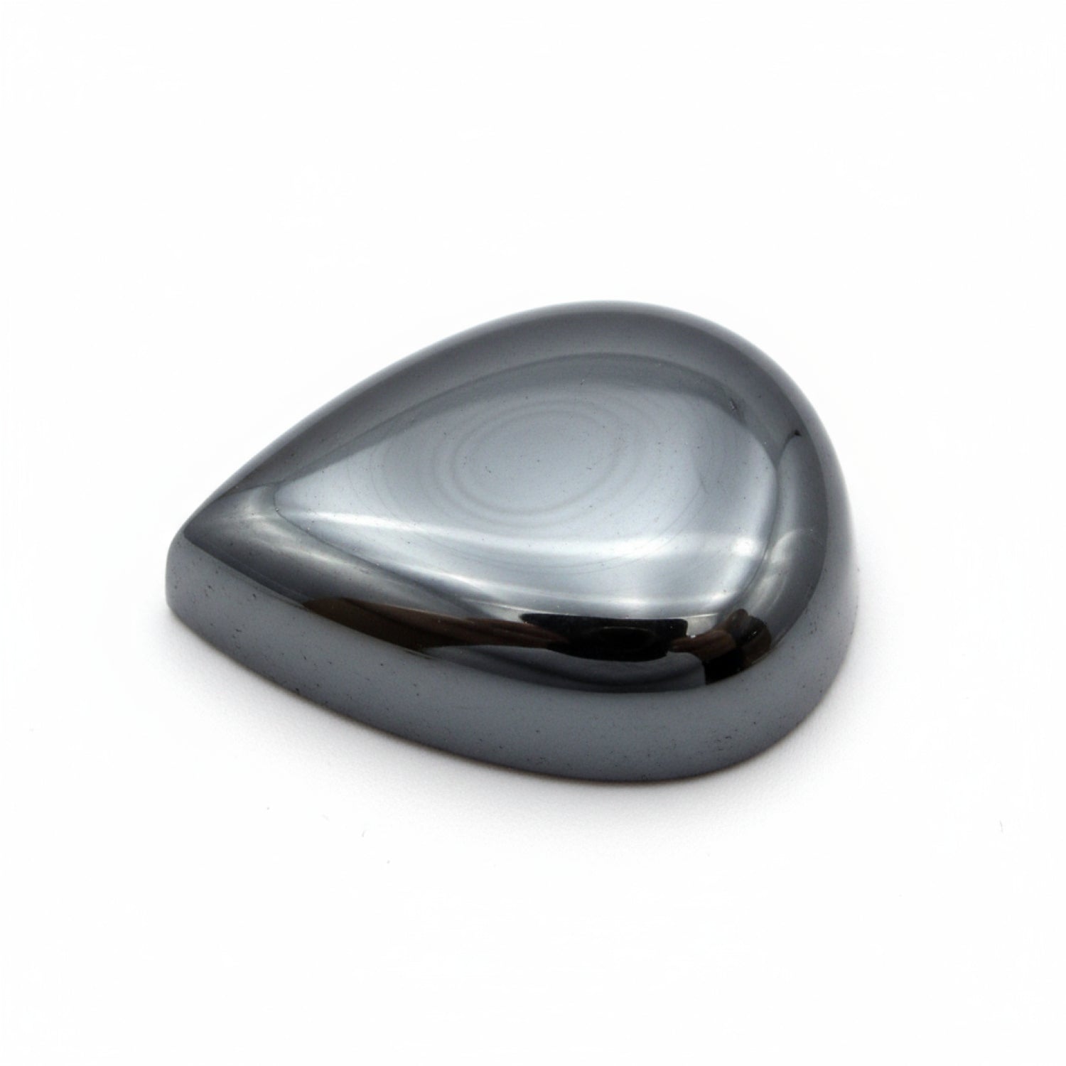 Hematite (Gunmetal) 10PC Tiny 4x6 MM Pear Cabochon Gray Shine semi Precious Precious Gemstone