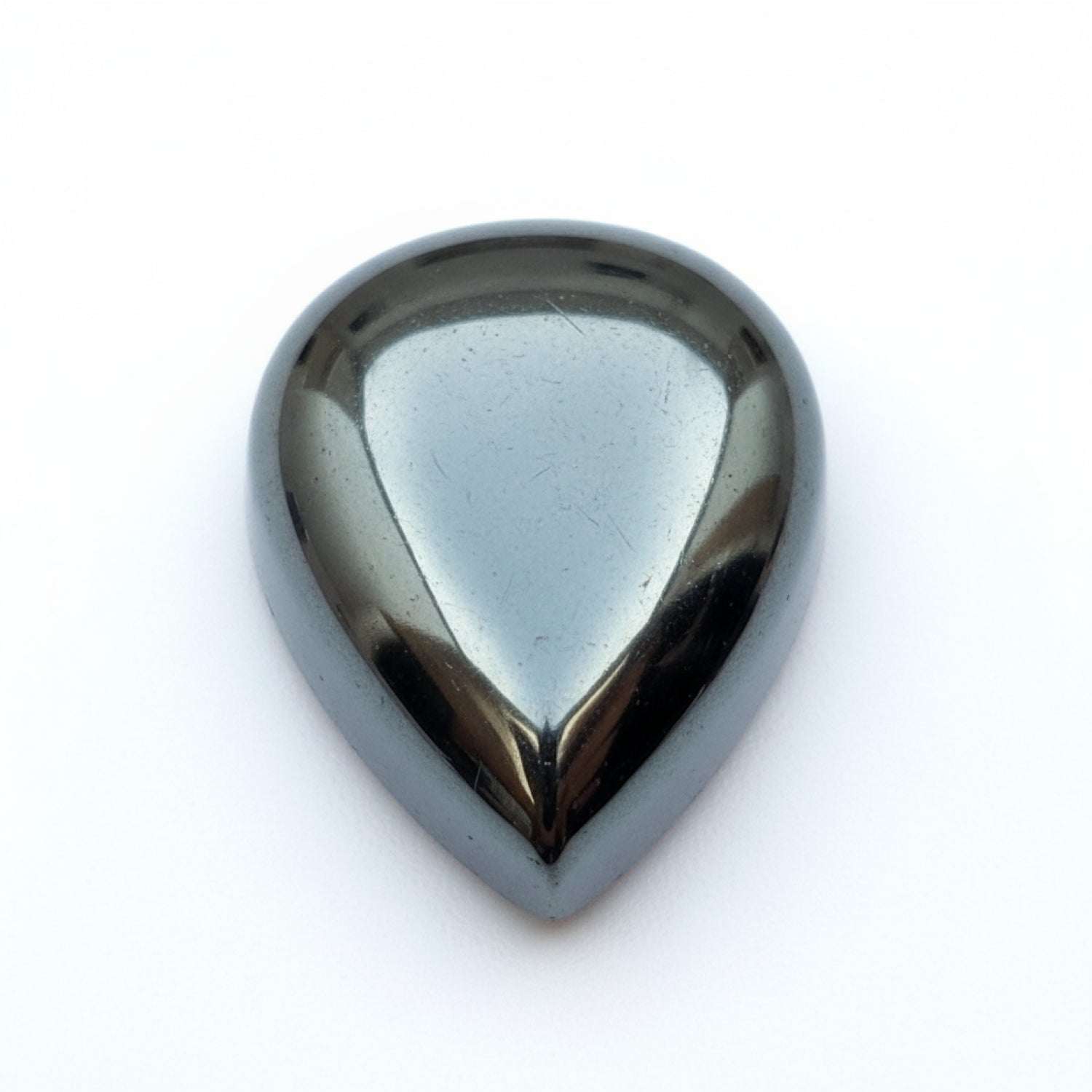 Hematite (Gunmetal) 10PC Tiny 4x6 MM Pear Cabochon Gray Shine semi Precious Precious Gemstone