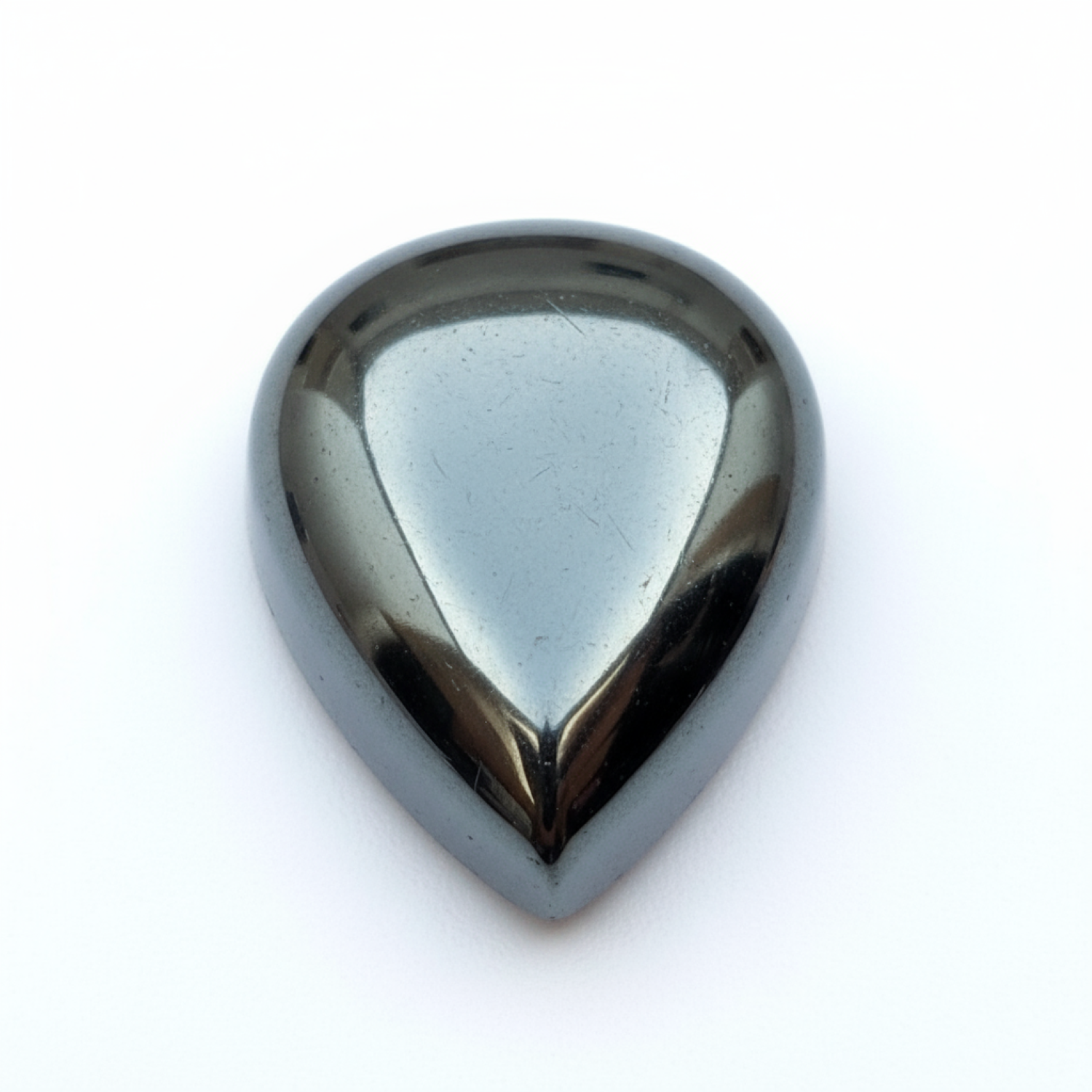 Hematite (Gunmetal) 10PC Tiny 4x6 MM Pear Cabochon Gray Shine semi Precious Precious Gemstone Secondary image