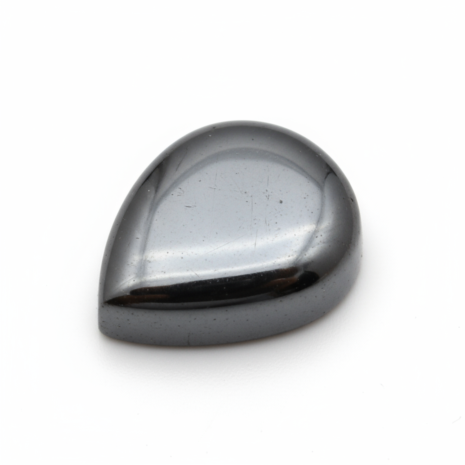 Hematite (Gunmetal) 1PC Tiny 5x7 MM Pear Cabochon Gray Fine semi Precious Gems メイン画像