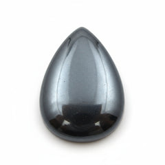 Hematite (Gunmetal) 1PC Tiny 5x7 MM Pear Cabochon Gray Fine semi Precious Gems