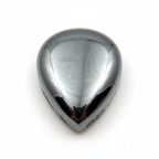 Hematite (Gunmetal) 1PC Small 6x8 MM Pear Cabochon Gray High-Quality semi Precious Loose Gems
