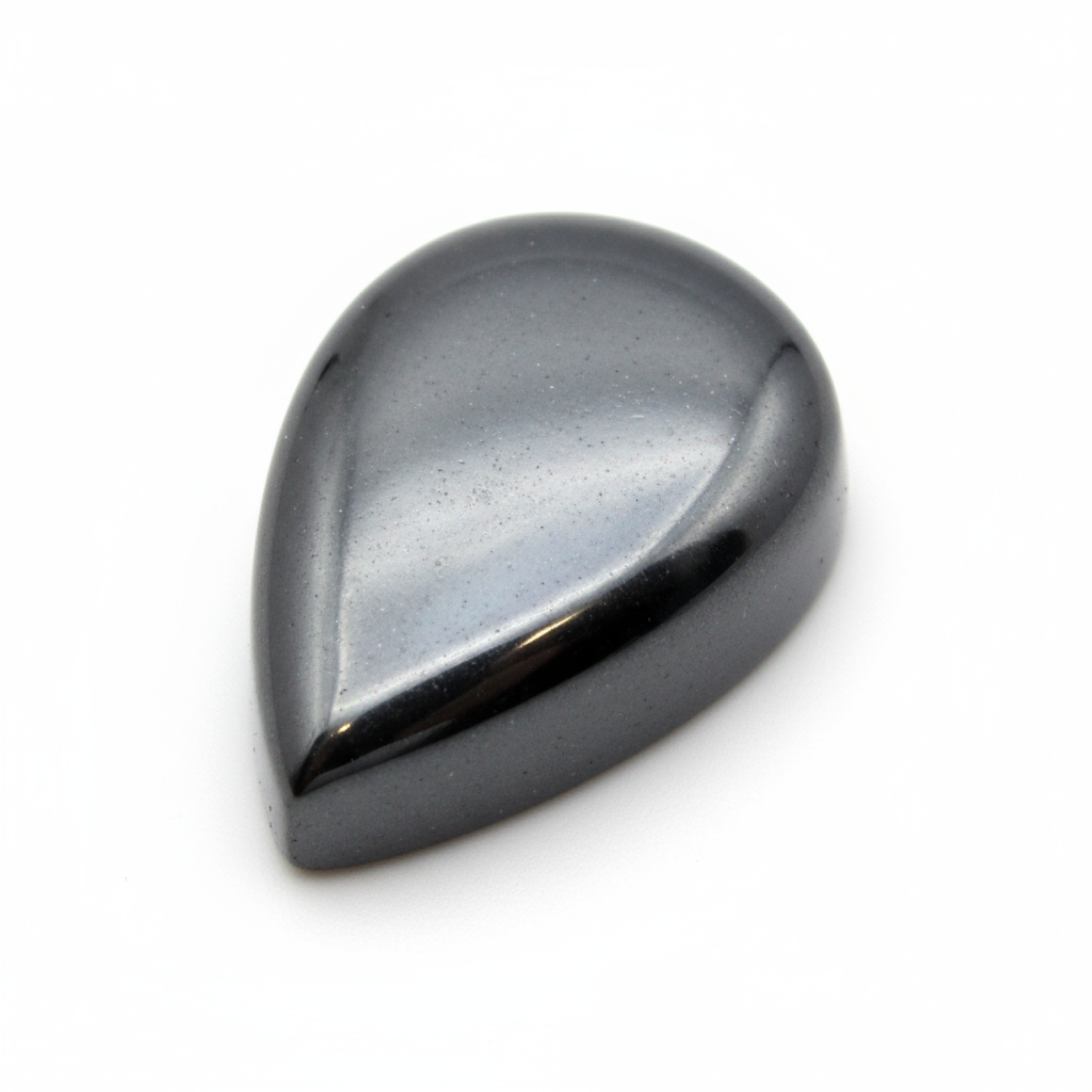 Hematite (Gunmetal) 1PC Medium 7x10 MM Pear Cabochon Gray Superior semi Precious Semi Precious Gemstone Imagen principal del producto
