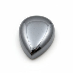 Hematite (Gunmetal) 1PC Medium 7x10 MM Pear Cabochon Gray Superior semi Precious Semi Precious Gemstone